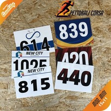 Pettorali sportivi personalizzati 15x11 per corsa running ciclismo ballo numeri