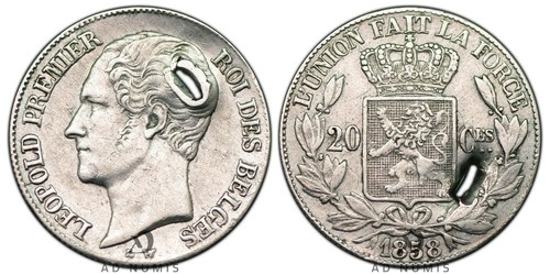 Belgio raro centimes - 20,