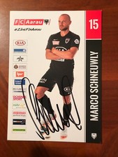 Autografo MARCO SCHNEUWLY-FC Aarau 19/20-U21 Tappi Svizzera-Ex-FC Sion-Thun-AK