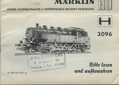Marklin istruzioni originali - marklin,