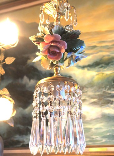 Porcelain chandelier swag - swag, lamp