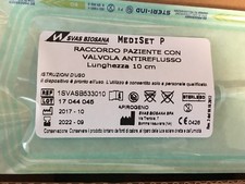 10 PEZZI DEFLUSSORE RACCORDO PAZIENTE CON VALVOLA ANTI REFLUSSO LUNGHEZZA 10 CM