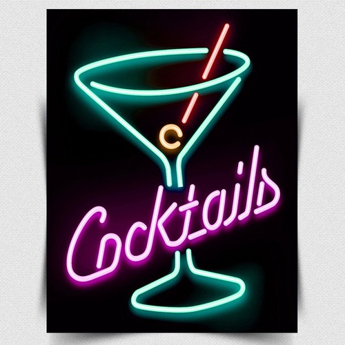 Insegna cocktail retrò - insegna,