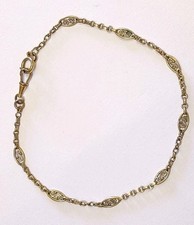  Orologio tasca-  Antica Catena -placcata Oro 