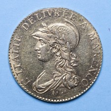 REPUBBLICA SUBALPINA 20 FRANCHI L'AN 10 1802 TORINO RARA SPL ORO GOLD COIN