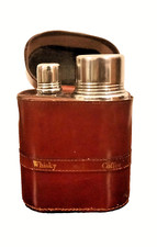 Porta Liquori Whisky + Caffè - Cuoio vintage anni 70