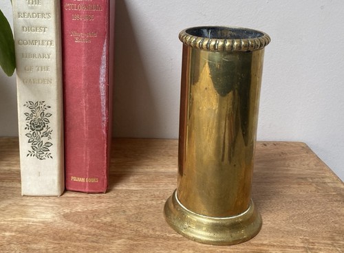 Vintage brass shell case - brass,