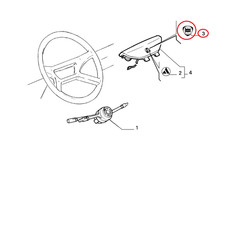 STEMMA LANCIA PULSANTE CLACSON LANCIA Y10 ORIGINALE 7715607