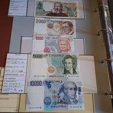 Vecchie Banconote Repubblica Italiana Da Collezione In Lire Fds Lotto Z43