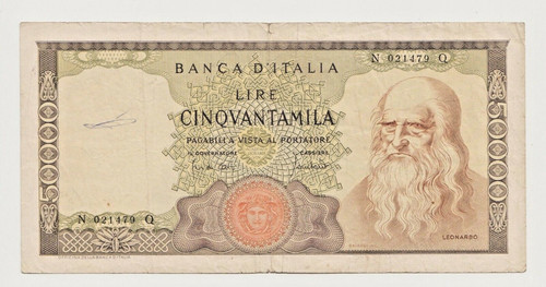 50000 lire leonardo 021479 - 50000,