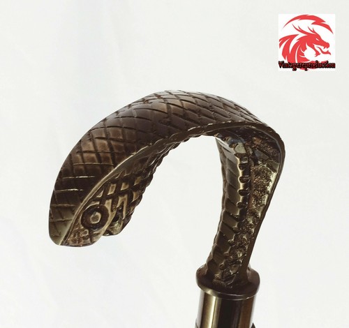 Manico testa serpente in - testa, di