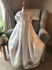 ABITO DA BATTESIMO IN PIZZO E COFANO CIMELIO ABITO BATTESIMO AVORIO