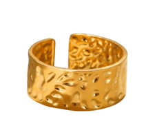 Anello in Acciaio SS 316L placcato ORO 13K