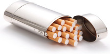 Oval Metal Cigarette Case for