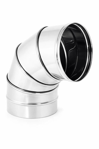 Curva canna fumaria - 90°, inox