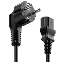 Cavo alimentazione Computer Tv Stampanti Rack Amplificatori- Schuko 5 Metri Nero