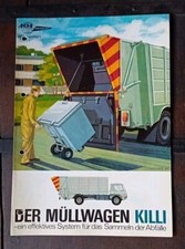 COMPATTATORE RIFIUTI AUTOLAVA FINLAND MULLWAGEN KILLI BROCHURE originale 
