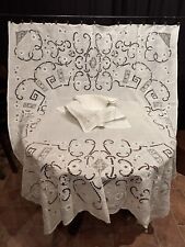 Antica Tovaglia Lino  Ricamo