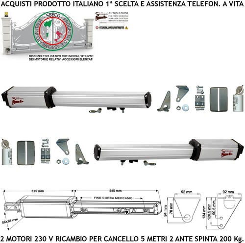 Cancello elettrico 2 ante - cancello, mt