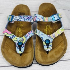 Sandali Papillio Birkenstock rosa blu pastello floreale con cinturino taglia 37 L6