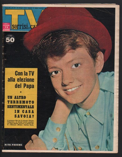 Sorrisi 1963 rita pavone - rita,