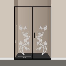 2 adesivi fiori e farfalle