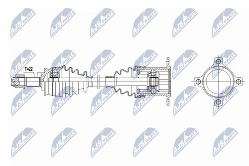 Albero motore nty 613mm asse - nty,