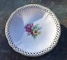 Ciotola in vimini inglese KPM Berlin 20 cm bordo traforato placcato oro 1° Ciotola Impero Elezione