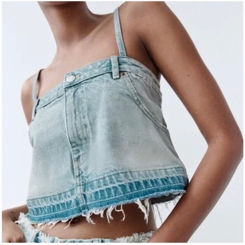 Zara denim jeans gonna - jeans, cropped