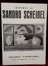 INVITO MOSTRA DIPINTI DI SANDRO SCHEIBEL - GALLERIA L'AURELIANA ROMA 1955