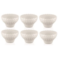 Guzzini Tiffany set 6 ciotoline bianco latte 12x7 cm cc 300