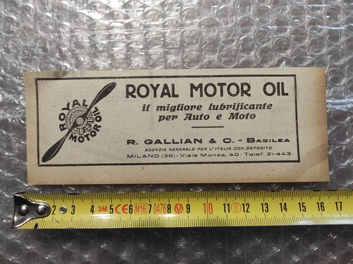Antica pubblicità 1925 - , royal