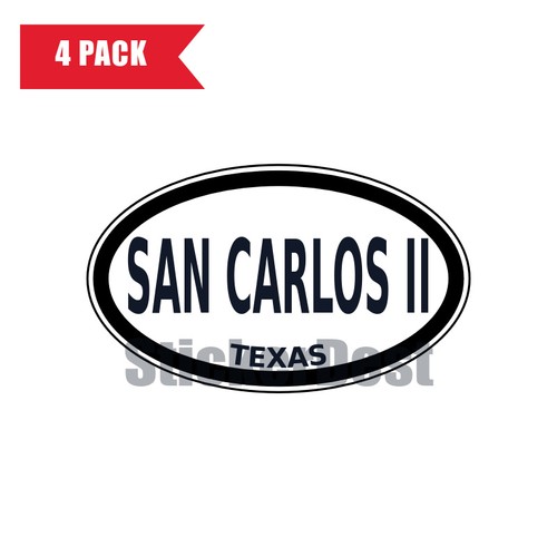 Adesivo ovale texas san carlos - adesivo,