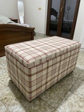 Cassapanca/baule rivestito in tessuto