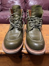 Stivaletto uomo Grant Stone ottone taglia 12EEE Badalassi Carlo Minerva pelle oliva