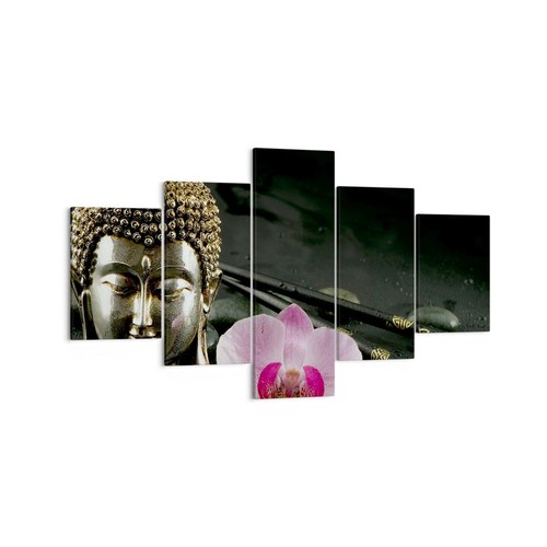 Quadro tela 125x70cm buddha - quadro,