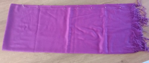 Sciarpa fucsia tosca - blu, con