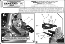 KAPPA Attacco + Piastra Bauletto Monokey Per Suzuki AN 250 Burgman 2003-2006