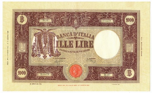 1000 lire barbetti - grande, m