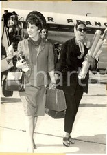 1961 ROMA Gina LOLLOBRIGIDA rientra dal Festival di Mosca *Foto 13x18 cm