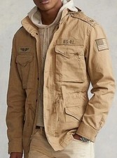 Polo Ralph Lauren X LARGE US RL Signal Patch Combat M65 Field Jacket XL nuova con etichette