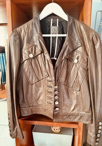 Giacca vera pelle donna calvin - vera,