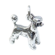 Charm in argento sterling cane barboncino .925 x 1 ciondoli cani barboncini!