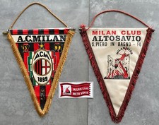 MILAN Calcio 2 gagliardetti h. 37 + adesivo