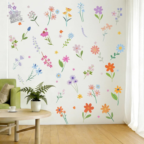 Vintage boho flowers wall - flowers,