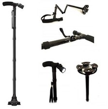 BASTONE DA PASSEGGIO LUCI LED APPOGGIO SICURO PER ANZIANI