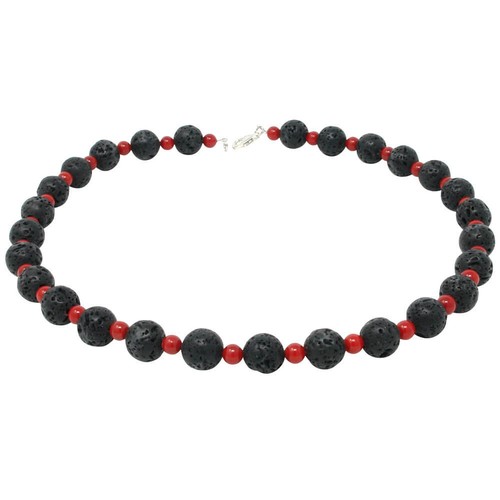 Collana lava corallo - di, &