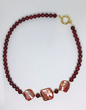 Collana Radice Di Rubino Con Madreperla