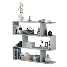 Libreria scaffale multiuso CEMENTO ripiani 110X25X97 cm salone camera 301012L