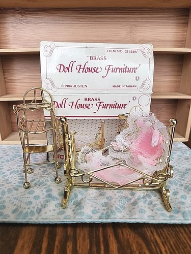 Vintage brass dollhouse - vintage,